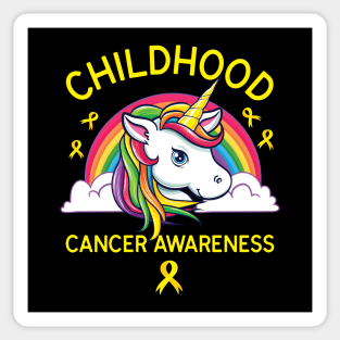 Childhood Cancer Awareness Magical Unicorn Warrior Sticker